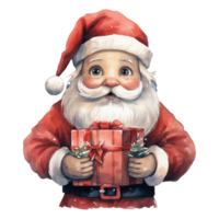 Merry christmas cartoon cute watercolor . AI Generated png