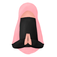 a black veil with niqab png