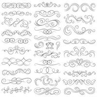 Vector graphic elements for design vector elements. Swirl elements decorative illustration