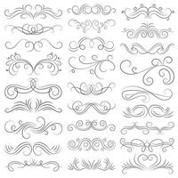 Vector graphic elements for design vector elements. Swirl elements decorative illustration