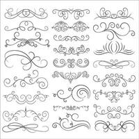 Vector graphic elements for design vector elements. Swirl elements decorative illustration