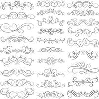 Vector graphic elements for design vector elements. Swirl elements decorative illustration