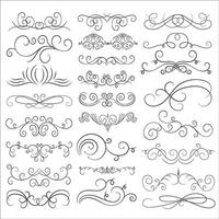 Vector graphic elements for design vector elements. Swirl elements decorative illustration