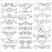 Vector graphic elements for design vector elements. Swirl elements decorative illustration