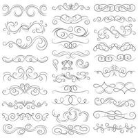 Vector graphic elements for design vector elements. Swirl elements decorative illustration