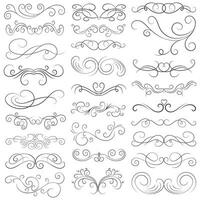 Vector graphic elements for design vector elements. Swirl elements decorative illustration