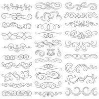 Vector graphic elements for design vector elements. Swirl elements decorative illustration