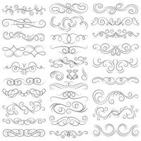 Vector graphic elements for design vector elements. Swirl elements decorative illustration