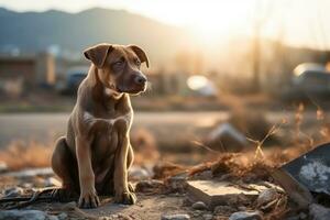 animal rescate y adopción fiesta antecedentes con vacío espacio para texto, generativo ai foto