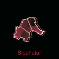 mapa ciudad de sipahutar ilustración diseño, mundo mapa internacional vector plantilla, adecuado para tu empresa