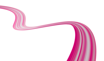 rosa abstrakt dynamisk band Vinka rosa måla borsta stroke band 3d illustration png