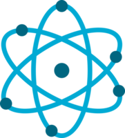 Atom science icon png