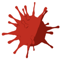 Red circle shape virus png