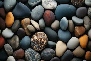 Smooth Stone Surface Texture Background. Generative AI photo
