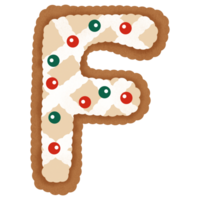 Pão de gengibre Natal alfabeto png