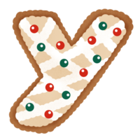 Gingerbread christmas alphabet png