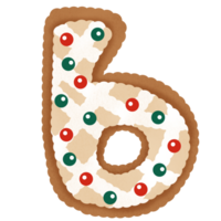 Gingerbread christmas alphabet png