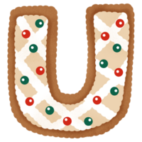 pan de jengibre Navidad alfabeto png