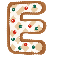 Gingerbread christmas alphabet png