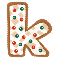 pan de jengibre Navidad alfabeto png