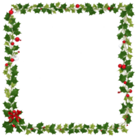 Christmas border frame PNG transparent background Ai Generative