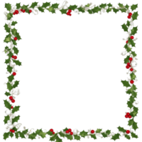 Christmas border frame PNG transparent background Ai Generative