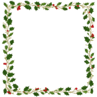 Christmas border frame PNG transparent background Ai Generative