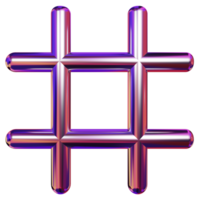 iridescent hashtag symbole png