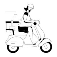 Trendy Bike Delivery vector