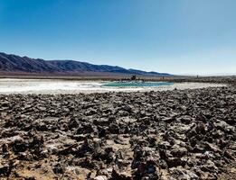 Landscape of the Hidden Baltinache Lagoons - Atacama Desert - Chile. photo