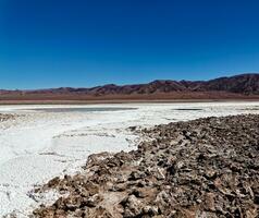 Landscape of the Hidden Baltinache Lagoons - Atacama Desert - Chile. photo