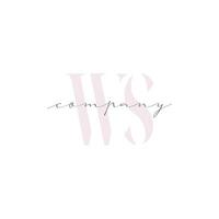 WS Beauty Initial Template Vector Design