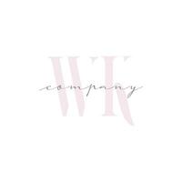 WK Beauty Initial Template Vector Design