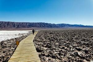 Landscape of the Hidden Baltinache Lagoons - Atacama Desert - Chile. photo