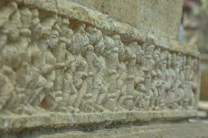 Stone cutting wall decorated female status in the wall photo