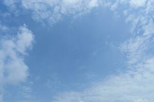 Blue sky background with clouds photo