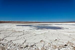 Landscape of the Hidden Baltinache Lagoons - Atacama Desert - Chile. photo