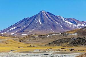 paisajes en el camino a el altiplánico lagunas en el atacama Desierto - san pedro Delaware atacama - Chile foto