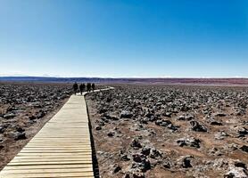 Landscape of the Hidden Baltinache Lagoons - Atacama Desert - Chile. photo