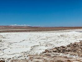 Landscape of the Hidden Baltinache Lagoons - Atacama Desert - Chile. photo