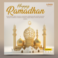 Happy ramadan islamic month social media post template psd