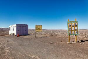 Landscape of the Hidden Baltinache Lagoons - Atacama Desert - Chile. photo