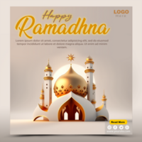 Happy ramadan islamic month social media post template psd