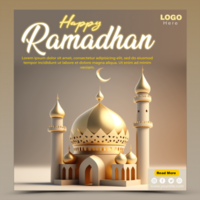 Ramadan kareem traditionnel islamique Festival religieux social médias bannière psd