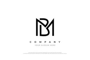 Initial Letter MB Logo or BM Monogram Logo Design vector