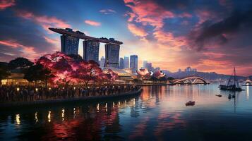 Singapore tourism background photo