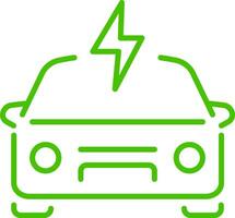 EV car automotive line icon illustration vector