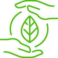 eco hand care line icon illustration vector