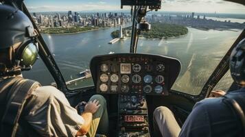 Commanding Sea Views from the Flight Deck. Generative AI photo