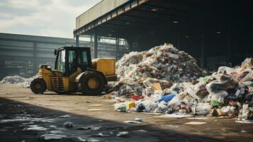 The Transformation Journey at a Full-Scale Landfill and Recycling Centre. Generative AI photo